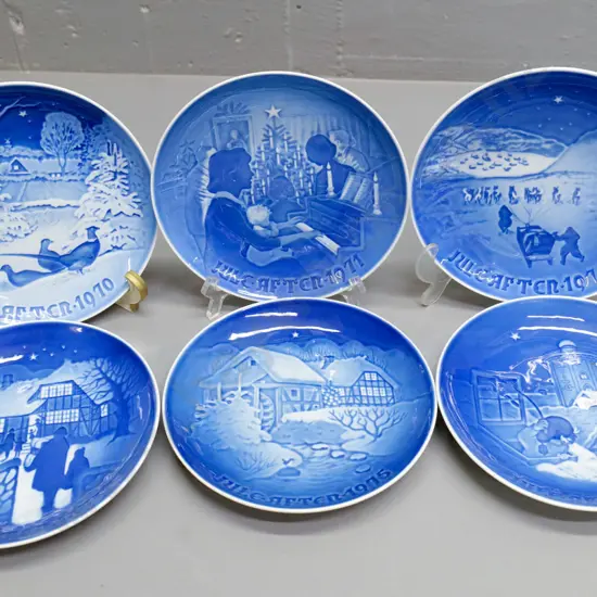 6 Bing & Grondahl Christmas plates - 1970, 71, 72, 73, 75, & 77