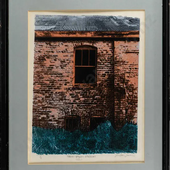 framed ltd edition print 2/8 "Tibury Bacon Factory No.1" H-260 W-190