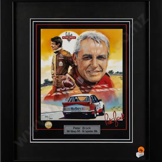Bradford Exchange Peter Brock limited edition of 500 commemorative print - frame H-400 W-350