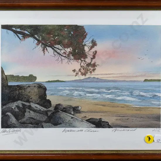 Peter Leitch - framed print "Waitemata Carm" H-170 W-260