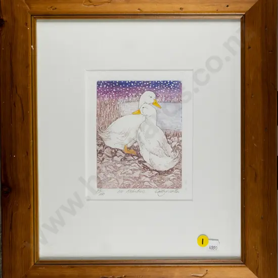 Sally Winter - framed ltd edition print 83/150 "Ice MAidens" H-130 W-95