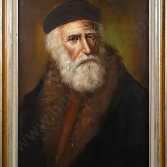 Barron - framed oil - portrait H-900 W-600