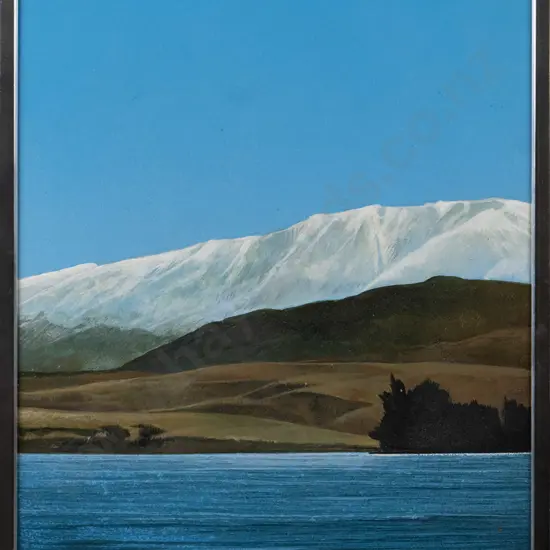 illegible signature - framed acrylic "Wanaka III" H-295 W-195