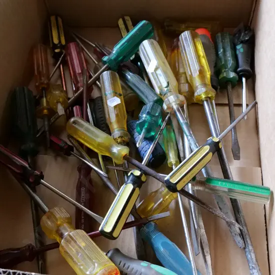 box of screwdrivers