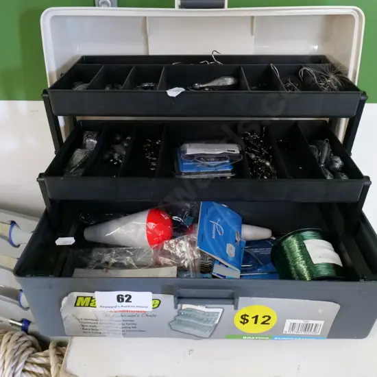 fishing box and contents