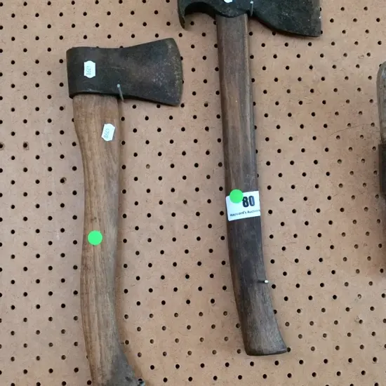 2x vintage hatchets