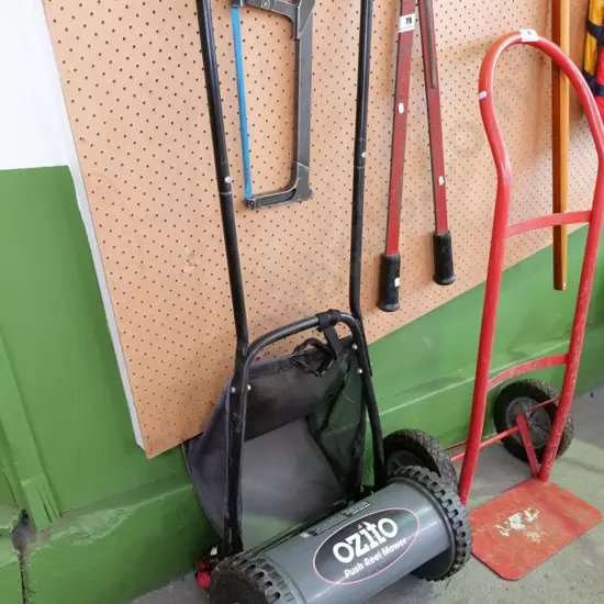 small Ozito push mower