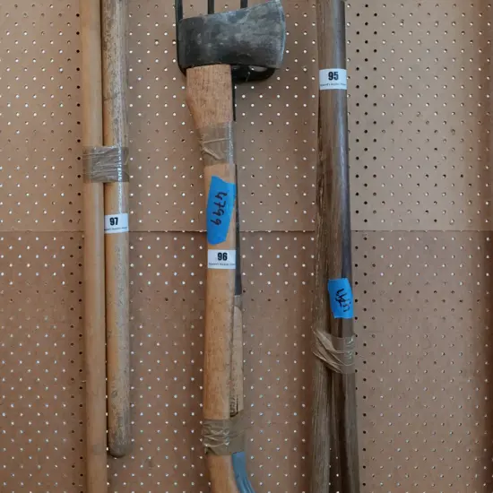 garden fork, small axe