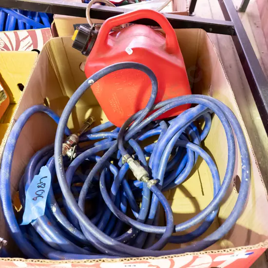 air hose, 5L petrol container
