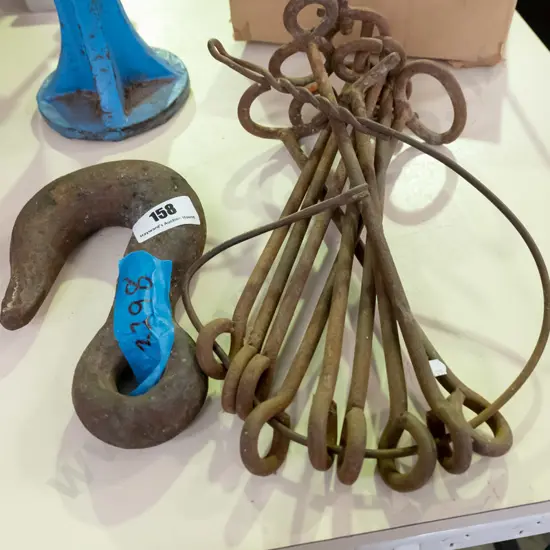 heavy metal hook and branding irons