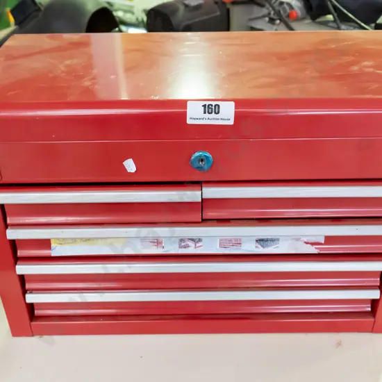 red metal tool chest