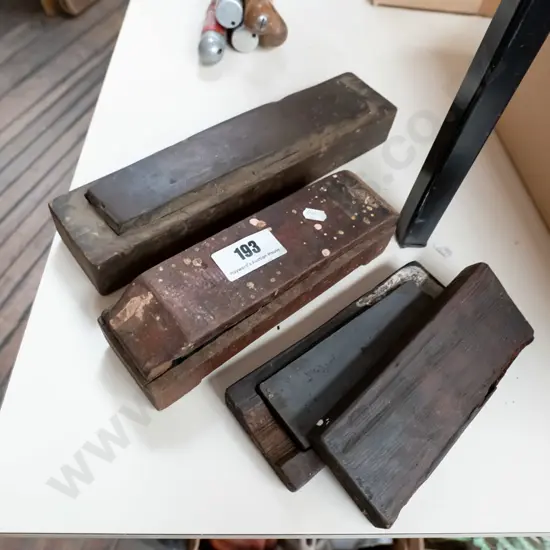 3 vintage sharpening stones
