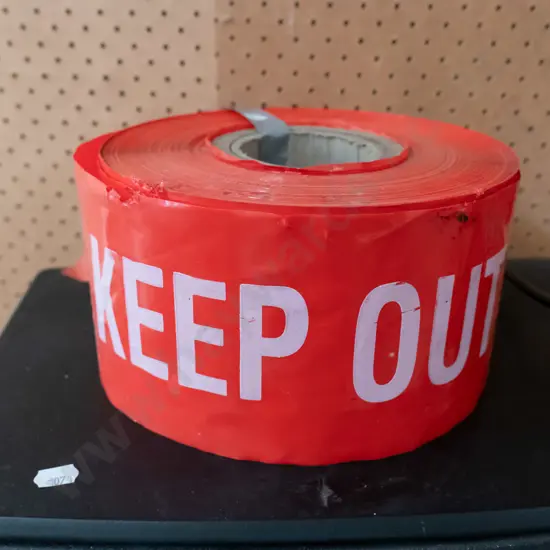 roll of red plastic Danger Keep Out