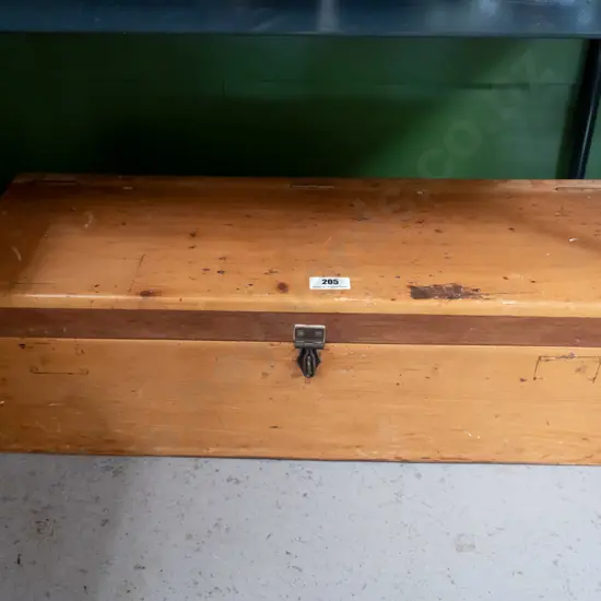 vintage baltic pine woodworker's chest