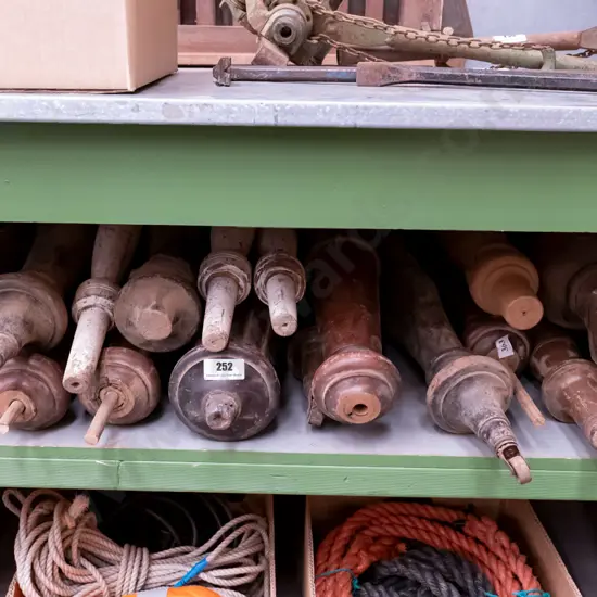 bay of numerous table legs