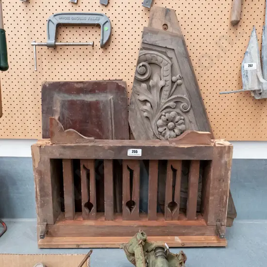 various wooden architectural features