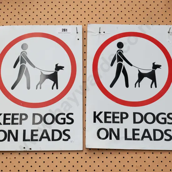 2x Keep Dogs On Leads signs