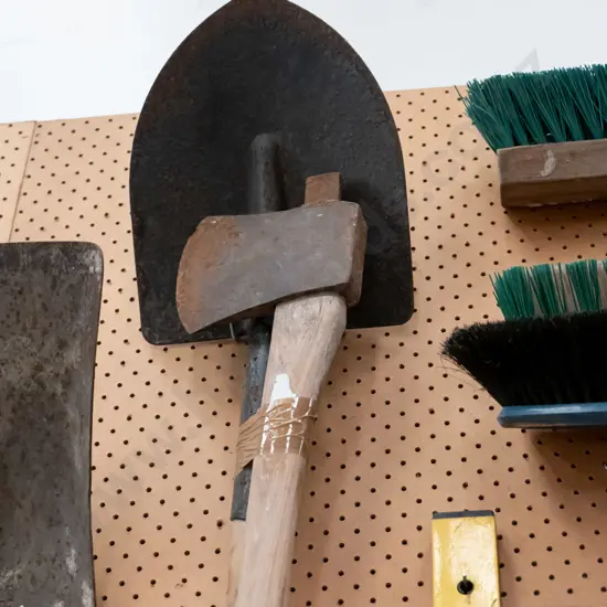shovel, axe