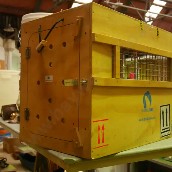 wooden airplane pet carrier