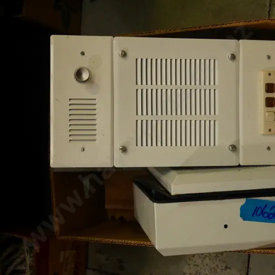 box; wall mounted heater and fan