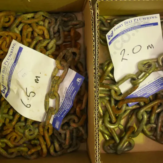 2 boxes of chain - blue dots