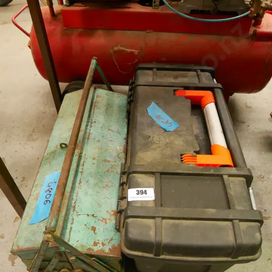 1 metal and 1 plastic tool box