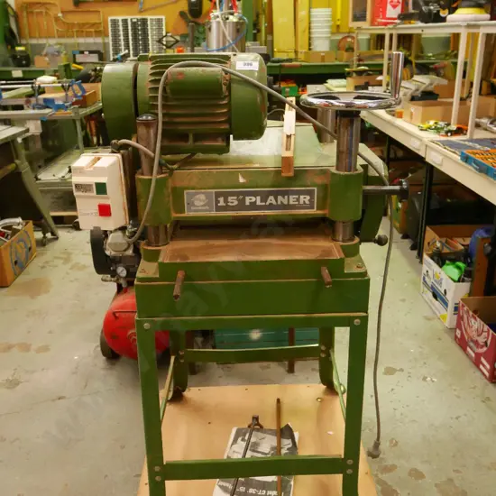 large Geetech single phase 15" planer on casters