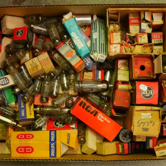 box; numerous radio valves