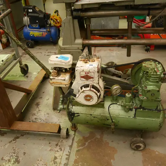 air compressor that runs off a 4 stroke mower