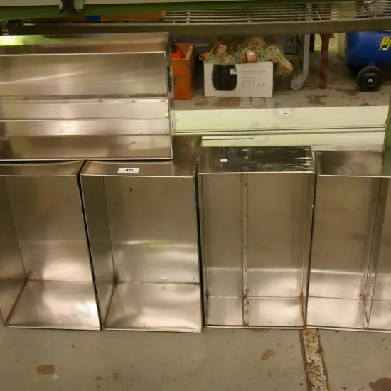 5 food grade stainless steel bins