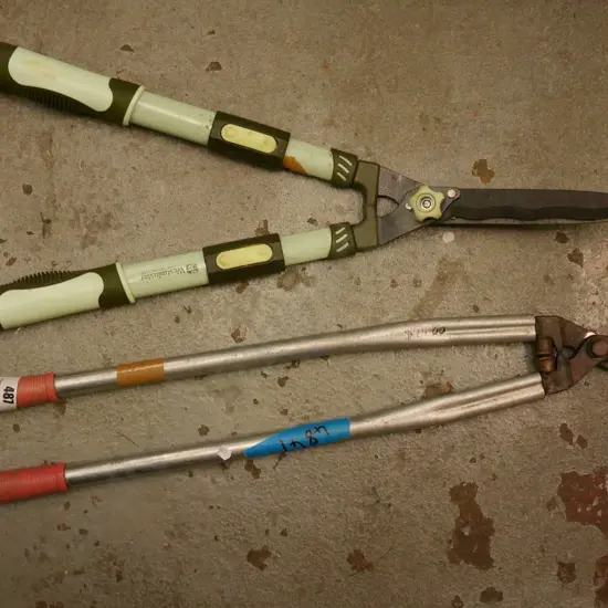 garden loppers, hedge trimmers