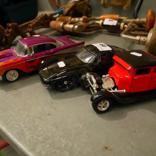 3x die cast model vehicles