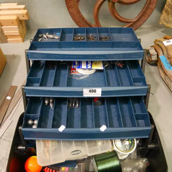tackle box and contents 