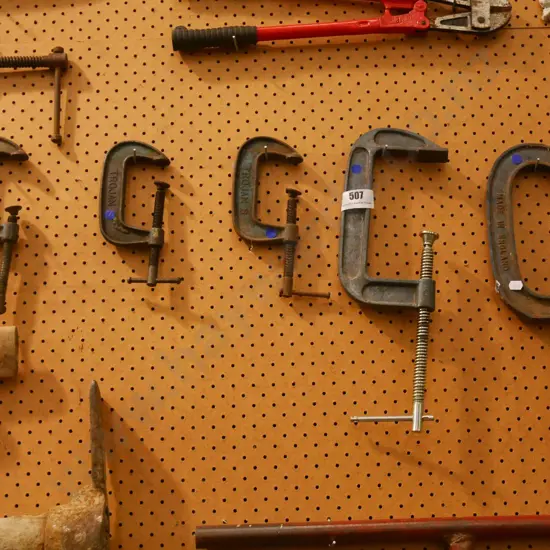 5x G clamps - blue dots