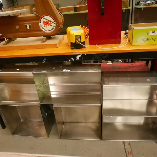 6 stainless steel food grade bins