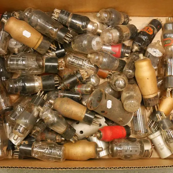 box of old radio valves