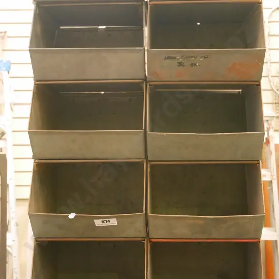 10x metal workshop stackable bins