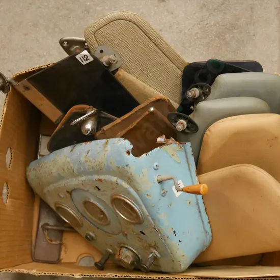 box; vintage automotive parts