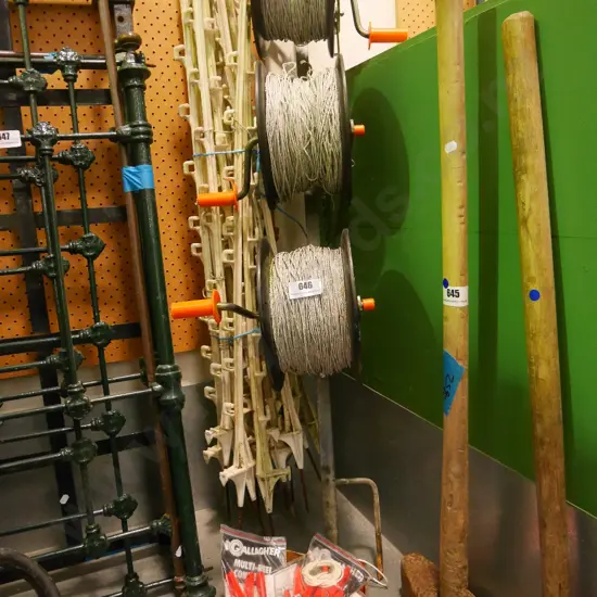 electric fence, reels, stays, connectors