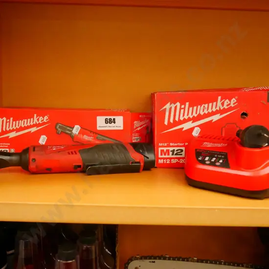 Milwaukee battery powered wrench and charger