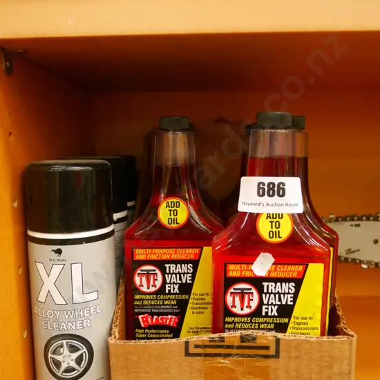 11x bottles of Blaster Tranvalve fix, 3x cans Alloy Wheel Cleaner