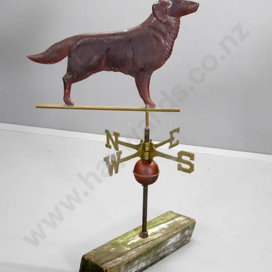 copper dog themed weather vane H-1000