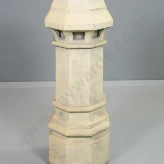 vintage cast cement chimney pot with flue liner H-930 300x300 at base