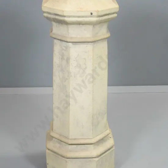 vintage cast cement chimney pot - small chip to top rim H-940 320x320 at base