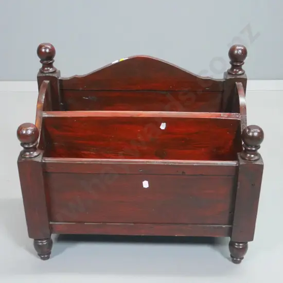 reproduction mahogany canterbury / magazine rack H-420 W-520 D-300