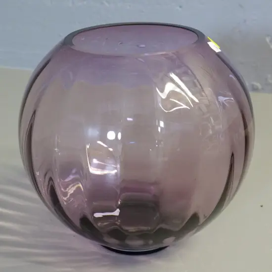 amethyst glass globe shaped vase H-210 D-220