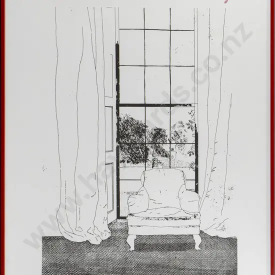 framed David Hockney promotional poster (slight foxing and water stain to one edge) H-840 W-610