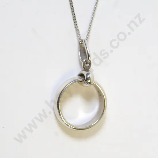 silver ring necklace stamped 925