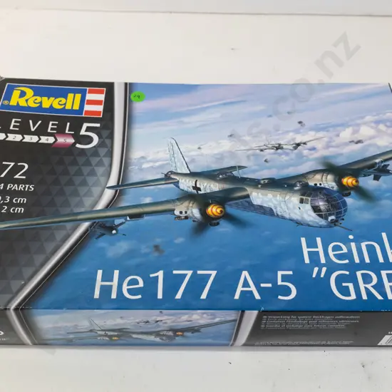 Unassembled boxed plastic model kit - Revell 1:72 German Heinkel HE 177 A-5 "Greif"