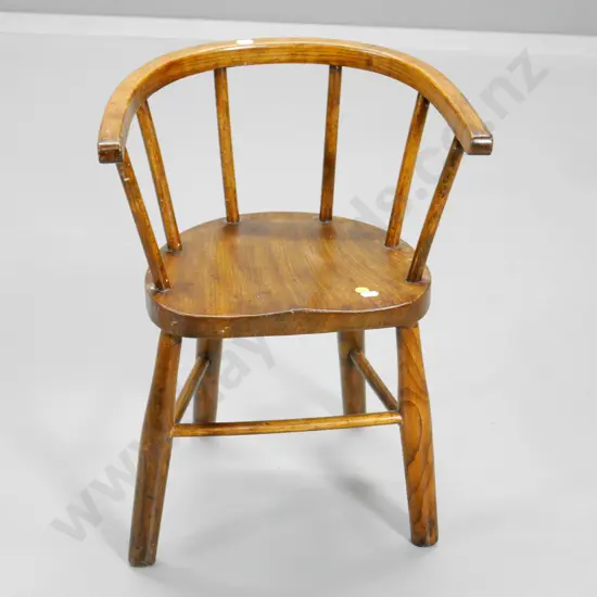 small solid timber colonial style child's chair H510 W370 D260
